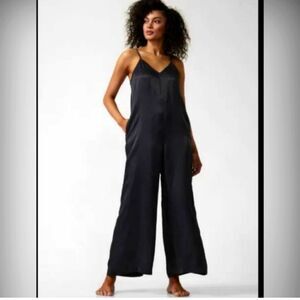 Athleta Calm Cool Romper, Black, Size Small, NWT
